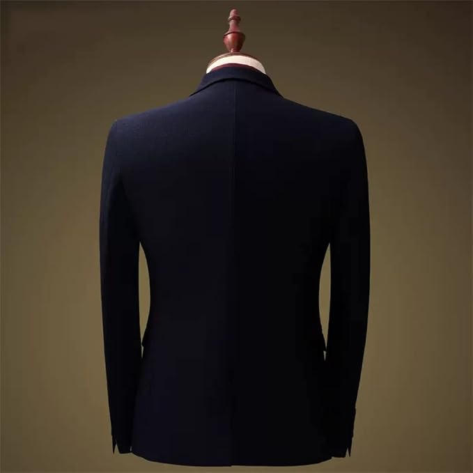 Men's Slim Stretch Suit: Modern Korean-style formal dress suit perfect for grooms, groomsmen, or upscale casual events, featuring a sharp, tailored slim fit with comfortable stretch fabric.
